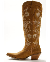 Women's Flora Suede Tall Western Boots - Snip Toe