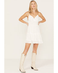 Women's Lace Crochet Mini Dress