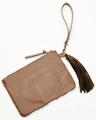 Women's Seraphina Southwestern Print Seed Beed Clutch