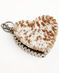 Marlowe Hair-On Heart Coin Purse Bag Charm