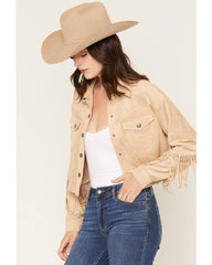 Women's Sierra Faux Suede Trucker Jacket