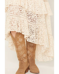 Women's Mae High-Low Lace Midi Skirt