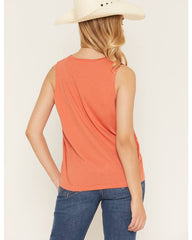 Women's Bootstitch Sleeveless Embroidered Tank Top