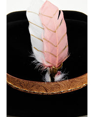 Women's Feathered Wool Felt Cowboy Hat