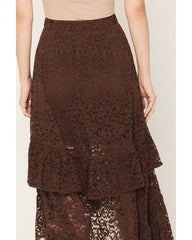 Women's Mae High-Low Lace Midi Skirt