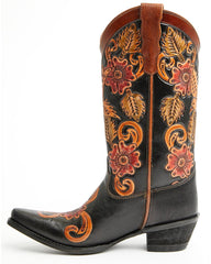 Women's Aleena Tooled Floral Western Boots - Snip Toe