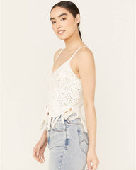 Women's Crochet Fringe Tank