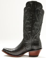 Women's Exotic Python Tall Western Boots - Snip Toe