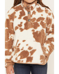 Girls' Jackson Cow Print Polar Fleece Jacket