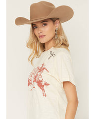 Women's Bootstitch Yoke Short Sleeve Graphic Tee