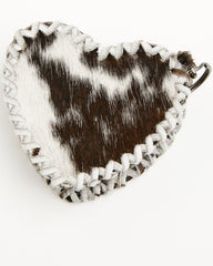 Marlowe Hair-On Heart Coin Purse Bag Charm