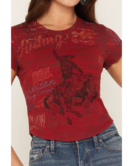 Women's Long Live Cowboys Short Sleeve Graphic Tee