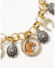 Women's Western Muse Layered Charm Bracelet Set - 4 Piece