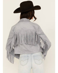 Women's Faux Suede Fringe Jacket