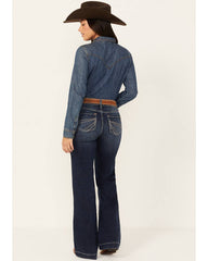 Women's Tess Mid Rise Trouser Performance Stretch Denim Jeans