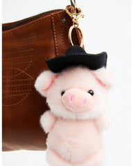 Cowgirl Pig Plush Bag Charm
