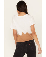 Women's Dip Dye Graphic Tie Front Tee