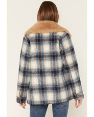 Women's Brook Reversible Sherpa and Plaid Print Jacket