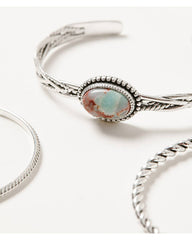 Women's Jasper Braided Bracelet Set - 3 Piece