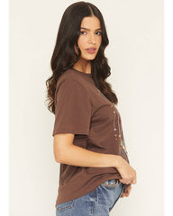 Women's Studded Southwestern Print Short Sleeve Graphic Tee