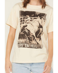 Women's Give 'Em Hell Short Sleeve Boyfriend Graphic Tee