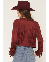 Women's Deleon Faux Suede Cropped Fringe Jacket