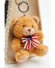 Americana Brown Bear Bag Charm