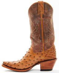 Women's Daisie Exotic Full Quill Ostrich Western Boots - Snip Toe