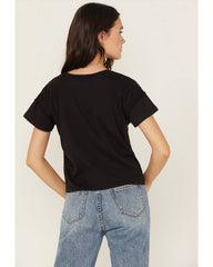 Women's Last Night Lace Short Sleeve Cropped Graphic Tee