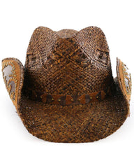 Women's Embellished Straw Cowboy Hat