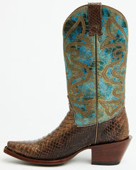 Women's Exotic Python Western Boots - Snip Toe