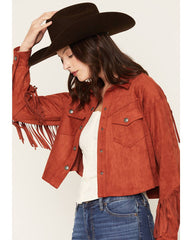 Women's Sierra Faux Suede Trucker Jacket