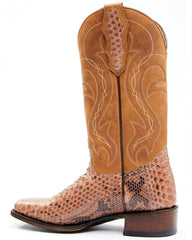 Women's Geneva Exotic Snake Skin Western Boots - Square Toe