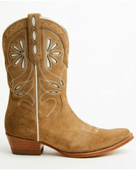 Women's Tansy Suede Western Booties - Snip Toe