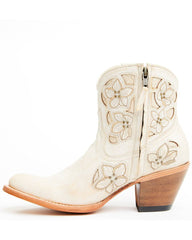 Women's Lily Floral Embroidered Western Fashion Booties - Round Toe