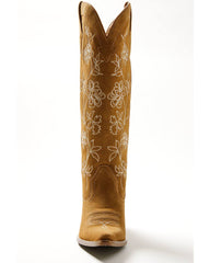 Women's Flora Suede Tall Western Boots - Snip Toe