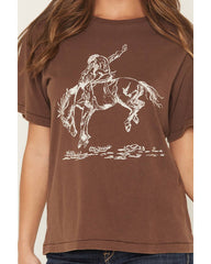 Women's Cowboy Horse Short Sleeve Boyfriend Graphic Tee