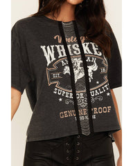 Women's Chain Front Whiskey Short Sleeve Graphic Tee