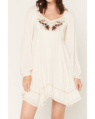 Women's Piper Embroidered Hanky Hem Mini Dress