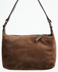 Women's Boot Stitch Embroidered Suede Mini Shoulder Bag