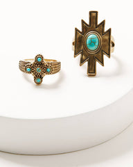 Women's Summer Solstice Southwestern Charm Ring Set - 5 Piece