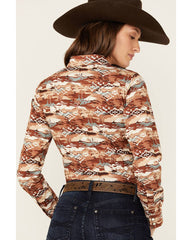 Women's Cheyenne Desert Tossed Long Sleeve Snap Stretch Western Shirt