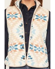 Women's Southwestern Print Polar Fleece Vest