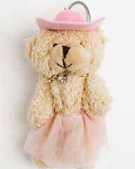 Tutu Cowgirl Bear Bag Charm