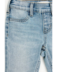 Toddler Girls' Light Wash Lacey Bow Embroidered Flare Stretch Denim Jeans