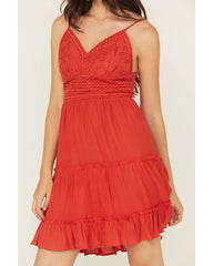 Women's Lace Bustier Mini Dress