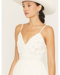 Women's Lace Sleeveless Tie-Back Mini Dress