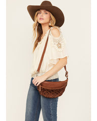 Women's Western Heritage Woven Leather Sling Bag