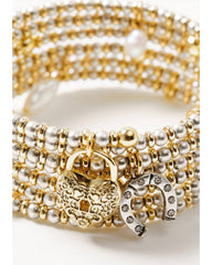 Women's Western Muse Cowgirl Charms Wrap Beaded Bracelet