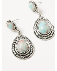 Jasper Tear Drop Earrings